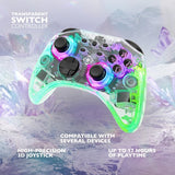 Deltaco Gaming Trådløs Controller til Nintendo Switch Transparent RGB