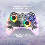 Deltaco Gaming Trådløs Controller til Nintendo Switch Transparent RGB