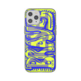 Diesel iPhone 12 Pro Max Cover Snap Case Clear AOP Blue/Neon Lime
