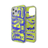 Diesel iPhone 12 Pro Max Cover Snap Case Clear AOP Blue/Neon Lime
