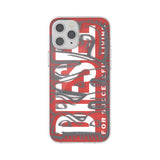 Diesel iPhone 12 Pro Max Cover Snap Case Clear AOP Rød/Grå