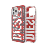 Diesel iPhone 12 Pro Max Cover Snap Case Clear AOP Rød/Grå
