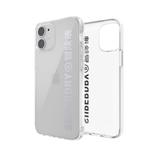 Superdry iPhone 12 Mini Cover Snap Case Clear Silver