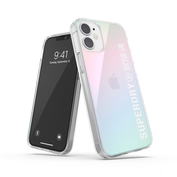 Superdry iPhone 12 Mini Cover Snap Case Klar Holografisk