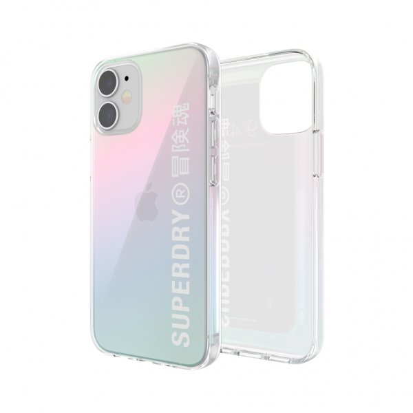 Superdry iPhone 12 Mini Cover Snap Case Klar Holografisk