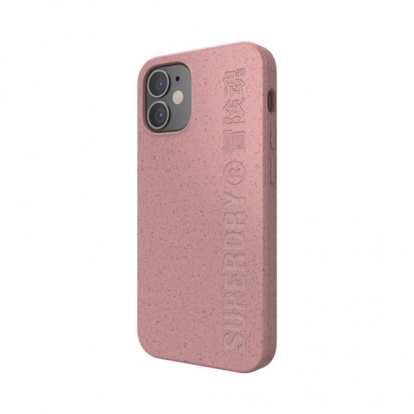 Superdry iPhone 12 Mini Cover Snap Case Komposterbart Materiale Rose Pink
