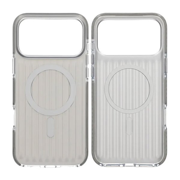 iPhone 17 Pro Max Cover Bølget MagSafe Sølv