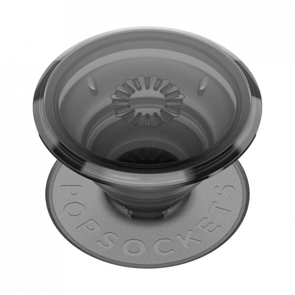Popsockets PopGrip Transparent Sort Røg