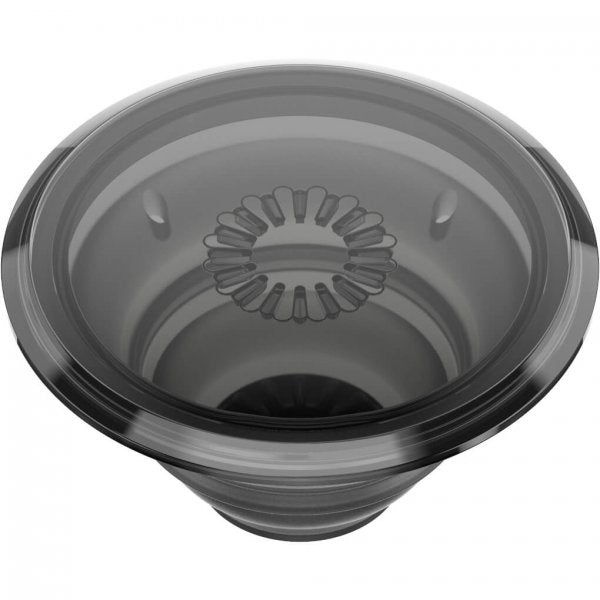 Popsockets PopGrip Transparent Sort Røg