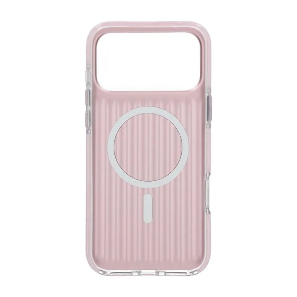 iPhone 17 Pro Max Cover Bølget MagSafe Lys Rosa