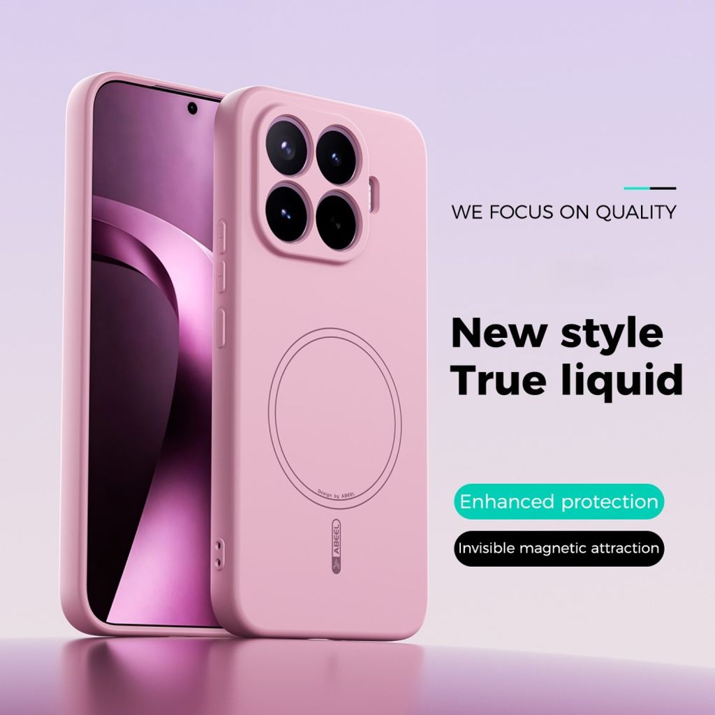 ABEEL Xiaomi 17T Pro Cover Silikone MagSafe Lyserød