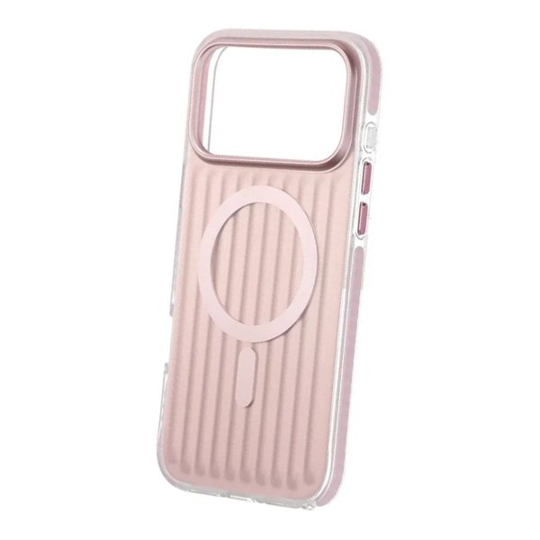 iPhone 17 Pro Max Cover Bølget MagSafe Lys Rosa