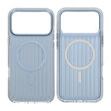 iPhone 17 Pro Max Cover Bølget MagSafe Lyseblå