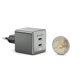 Alogic Oplader Dual USB-C Rapid Power 45W Cube GaN Grå