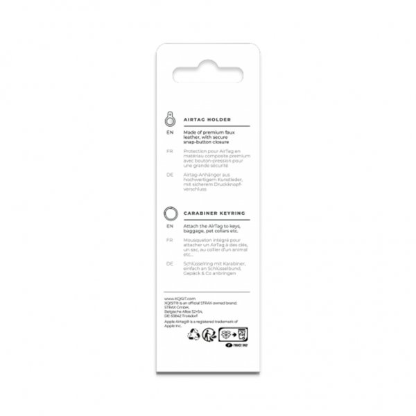 Xqisit AirTag Holder PU Etui Sort
