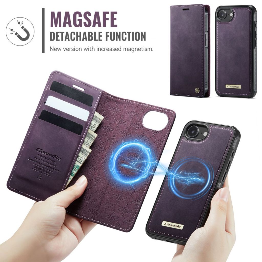 CaseMe iPhone 16e/iPhone 17e Etui C49 Series Lilla