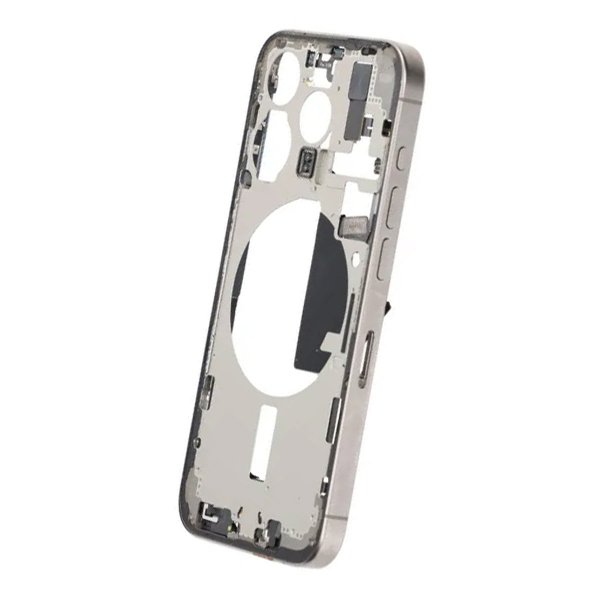 Mellemramme med smådele til iPhone 15 Pro - Naturlig Titanium OEM