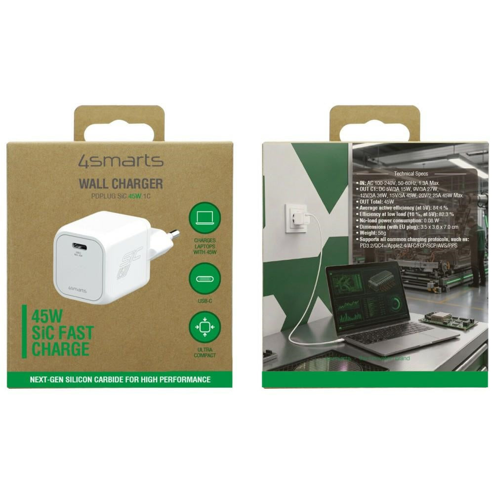4smarts Væggladdere PDPlug SiC 45W 1xUSB-C