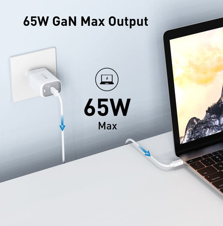 SiGN 65W Hurtiglader USB-C PD Hvid
