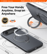 Torras iPhone Air Cover Ostand Q3 Spin Obsidian Black