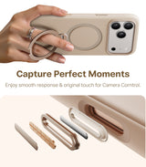 Torras iPhone 17 Pro Max Cover Ostand Q3 Silicone Desert Gold