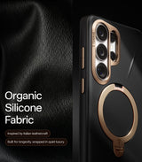 Torras Samsung Galaxy S26 Ultra Cover Ostand Q3 Vegskin Obsidian Black