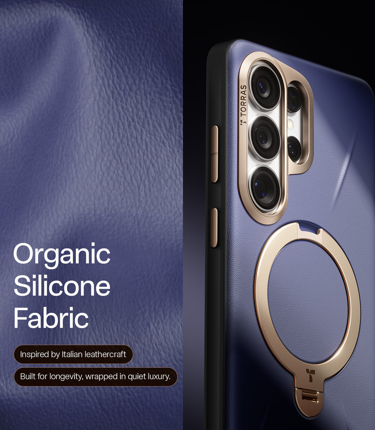 Torras Samsung Galaxy S26 Ultra Cover Ostand Q3 Vegskin Dark Purple