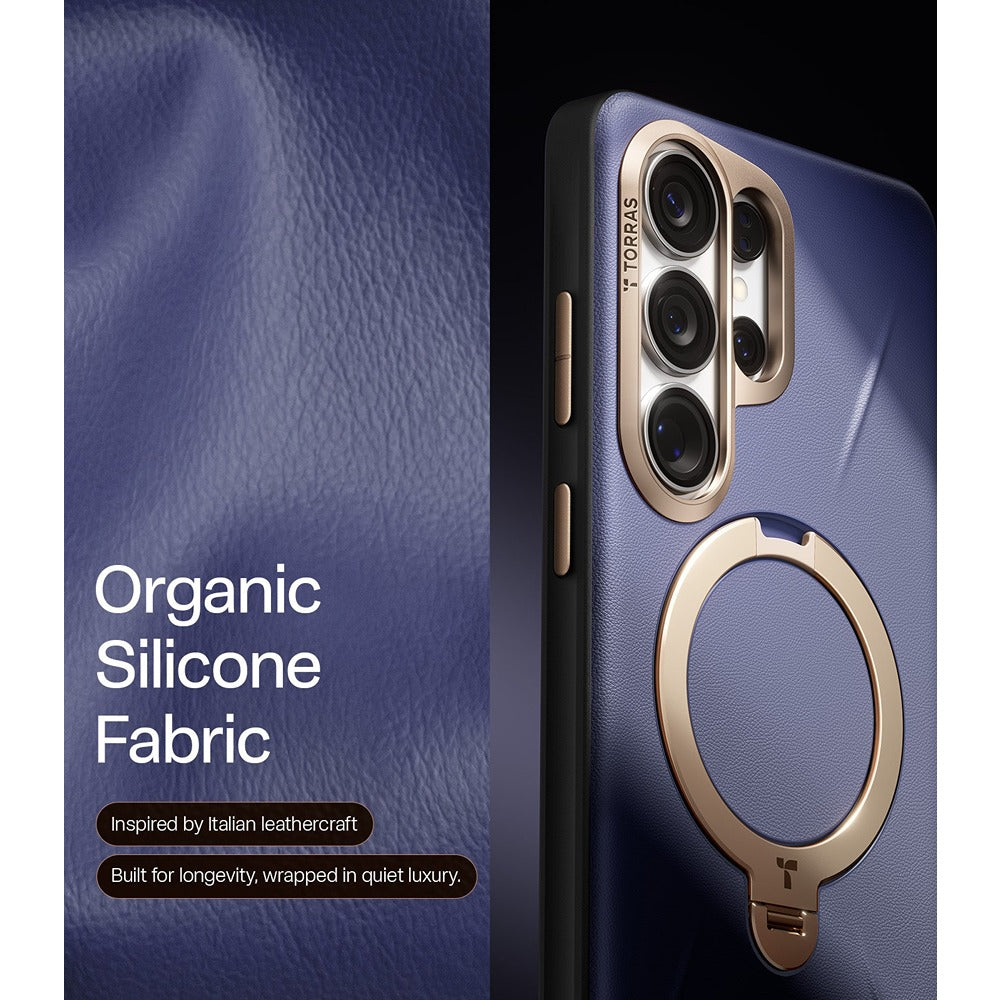 Torras Samsung Galaxy S26 Ultra Cover Ostand Q3 Vegskin Dark Purple