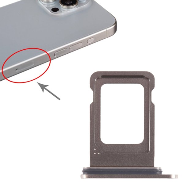 iPhone 15 Pro og 15 Pro Max SIM-kortsholder - Naturlig Titanium
