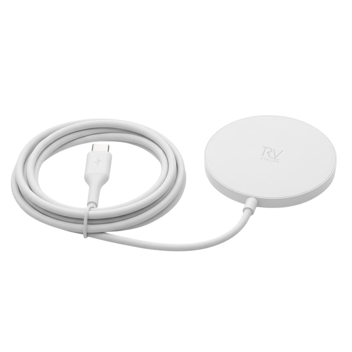 Rvelon Trådløs MagSafe Oplader Qi2 15W USB-C - Hvid