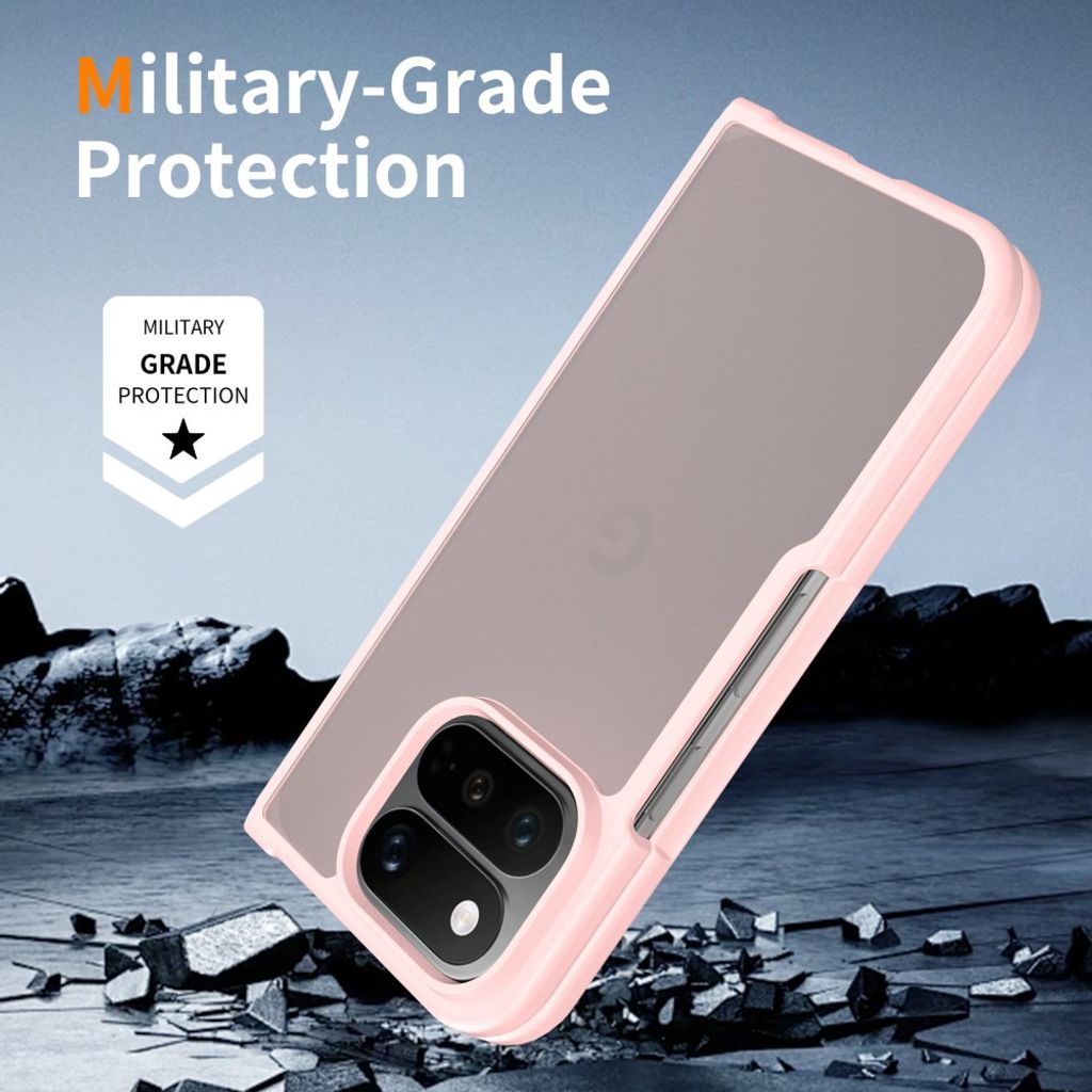 Google Pixel 11 Pro Fold Cover Frosted Lyserød