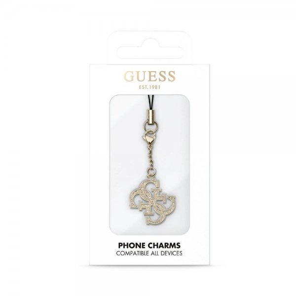 Guess 4G metalvedhæng med glitter Guld