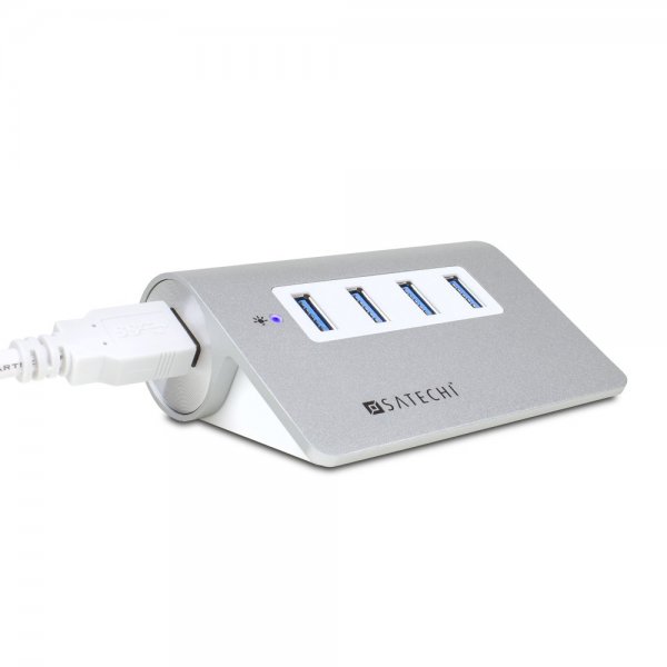 Satechi USB 3.0 aluminiumhub 4 porte sølv
