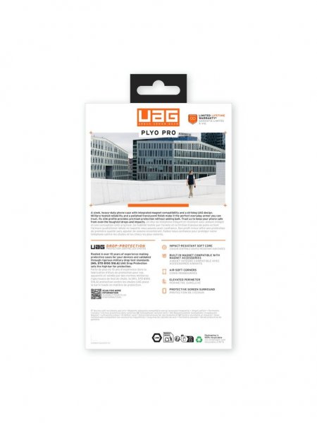Urban Armor Gear (UAG) Samsung Galaxy S25 Ultra Cover Plyo Pro MagSafe Ice/Silver