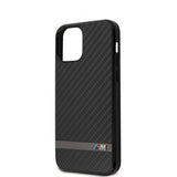 BMW iPhone 12 Mini Cover Carbon & Alu Sort