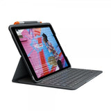 Logitech iPad 10.2 (gen 7/8/9) Cover med Tastatur Slim Folio Nordisk Grå