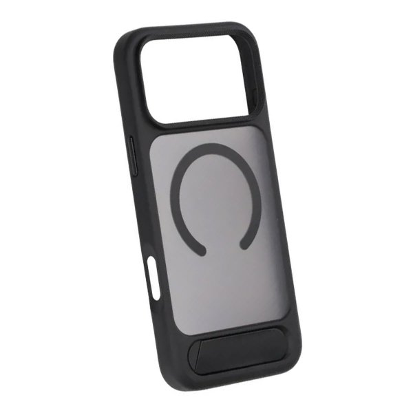Rvelon iPhone 17 Pro Max Cover med Stativ MagSafe Sort