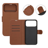 iPhone 17 Pro Max Cover med Kortlomme Standerfunktion Brun