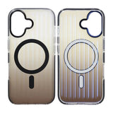 iPhone 17 Cover Bølget MagSafe Transparent Sort