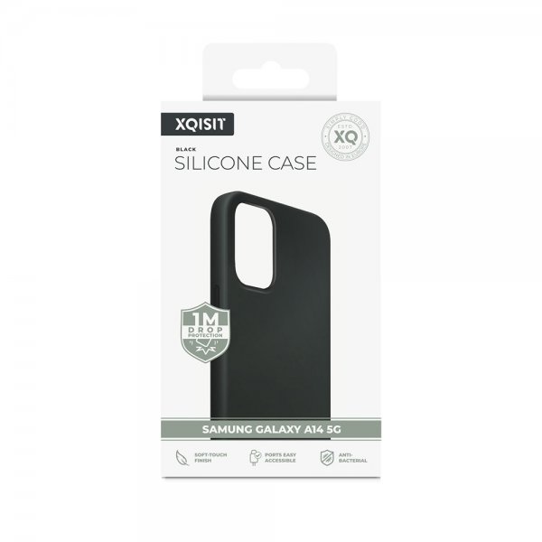 Xqisit Samsung Galaxy A14 Cover Silikone Sort