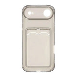iPhone Air Skal Kortholder Transparent Sort