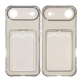 iPhone Air Skal Kortholder Transparent Sort