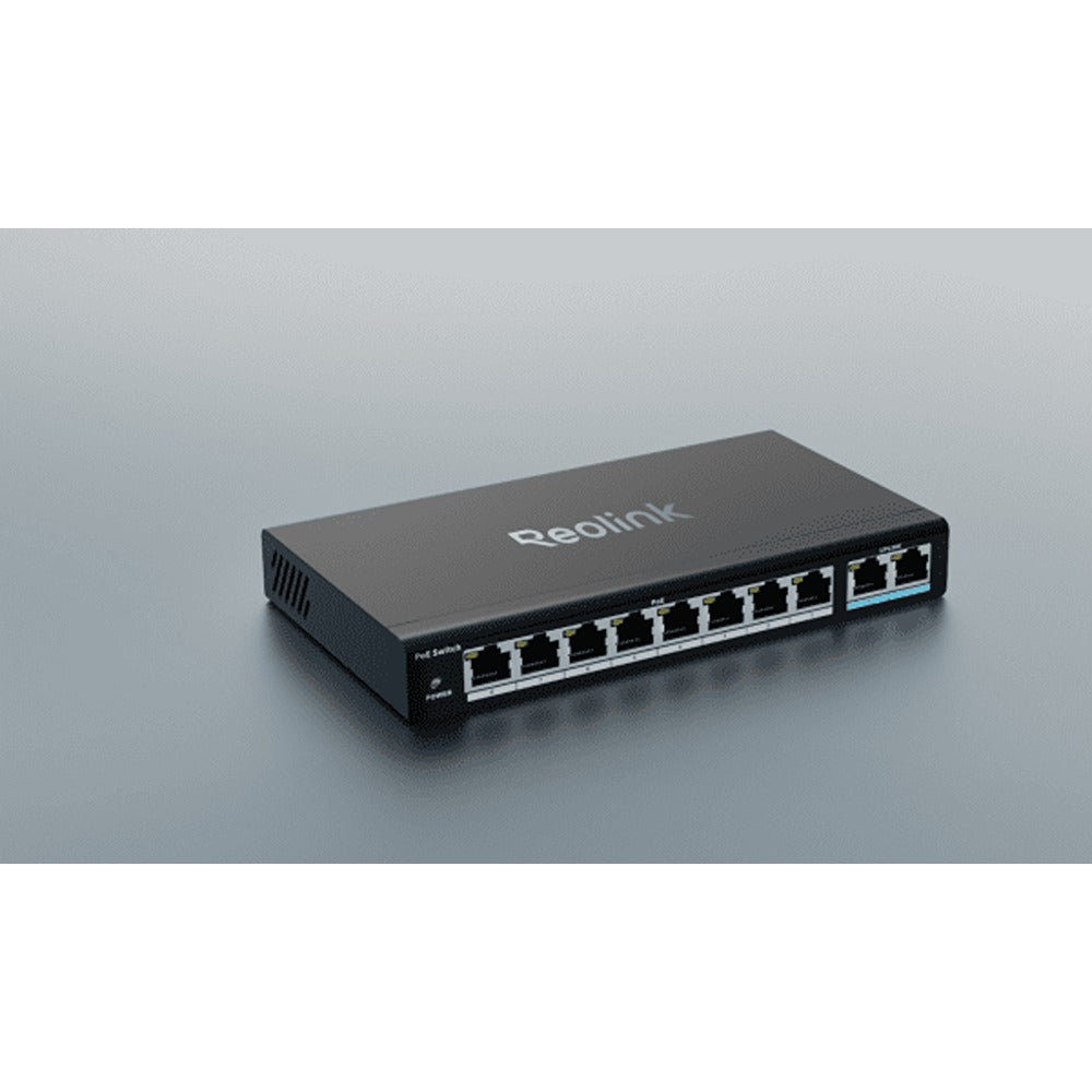 Reolink 10-ports PoE-switch med 120W PoE-strømstyring