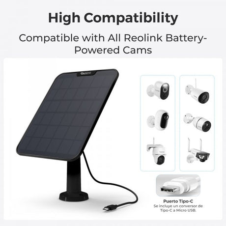 Reolink Solar Panel 2 6W Sort