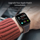 Dux Ducis Apple Watch 44/45/46mm/Ultra 49mm Armbånd Ægte Læder Mørkebrun