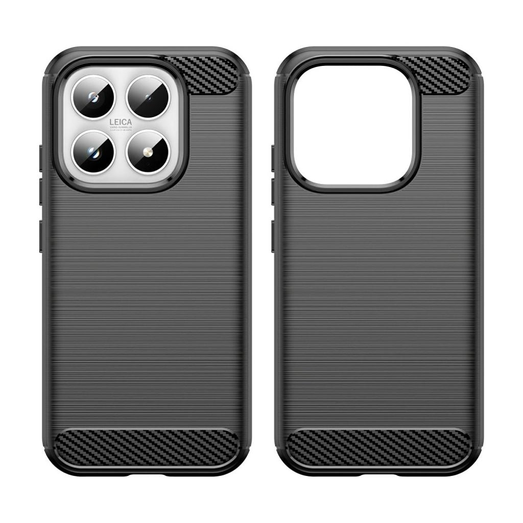 Xiaomi 17 Cover Børstet Kulfiber-tekstur Sort