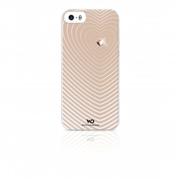 White Diamonds iPhone 5/5S/SE 2016 Cover Heartbeat Guld