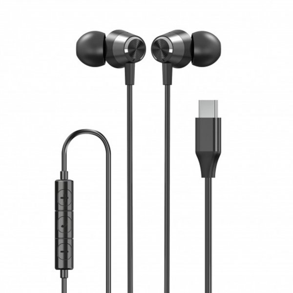 Xqisit Kablede Høretelefoner In-Ear Headset USB-C Sort