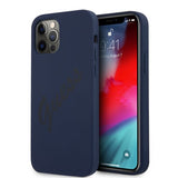 Guess iPhone 12 Pro Max Cover Vintage Silicone Mørkeblå