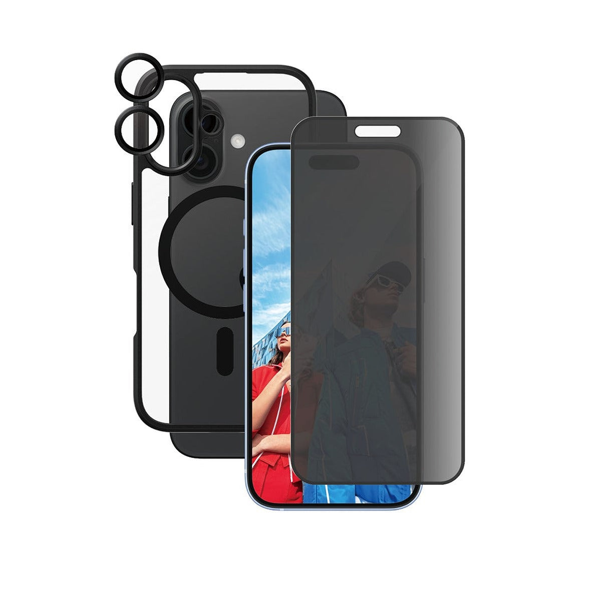 PanzerGlass iPhone 16 3-i-1-beskyttelse Privacy Bundle